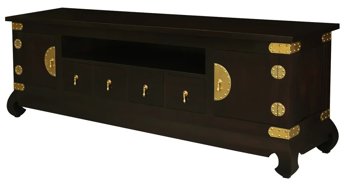 CT Dynasty Solid Timber 2 Door 4 DVD Drawer Entertainment Unit