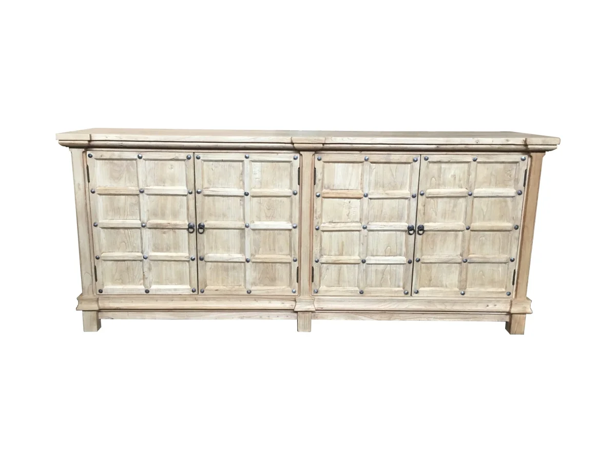 MF Chinese Antique Reproduction Recycled Timber 4 Door Buffet - 200cm