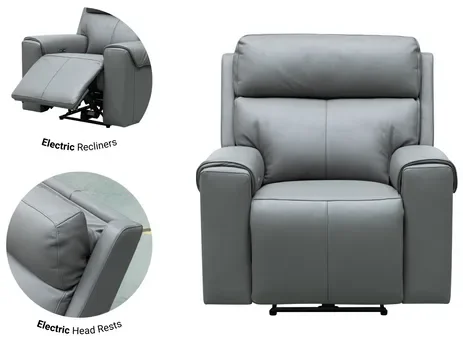 EL Maroochy Electric Recliners Sofas Thick Leather
