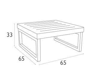 FL Mykonos Hospitality Outdoor Lounge Table or Side Table thumbnail 3