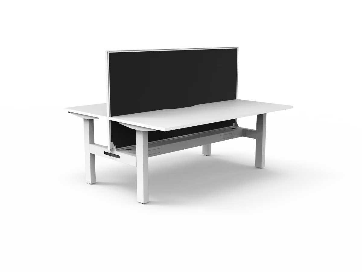 RL Boost Static 2-User Double Sided Workstation with SHUSH30 Screen