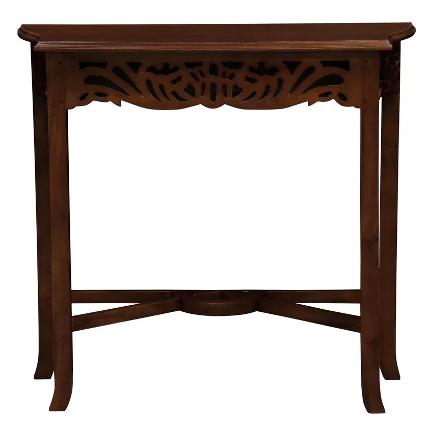 CT Jepara Solid Timber Carved Sofa Table