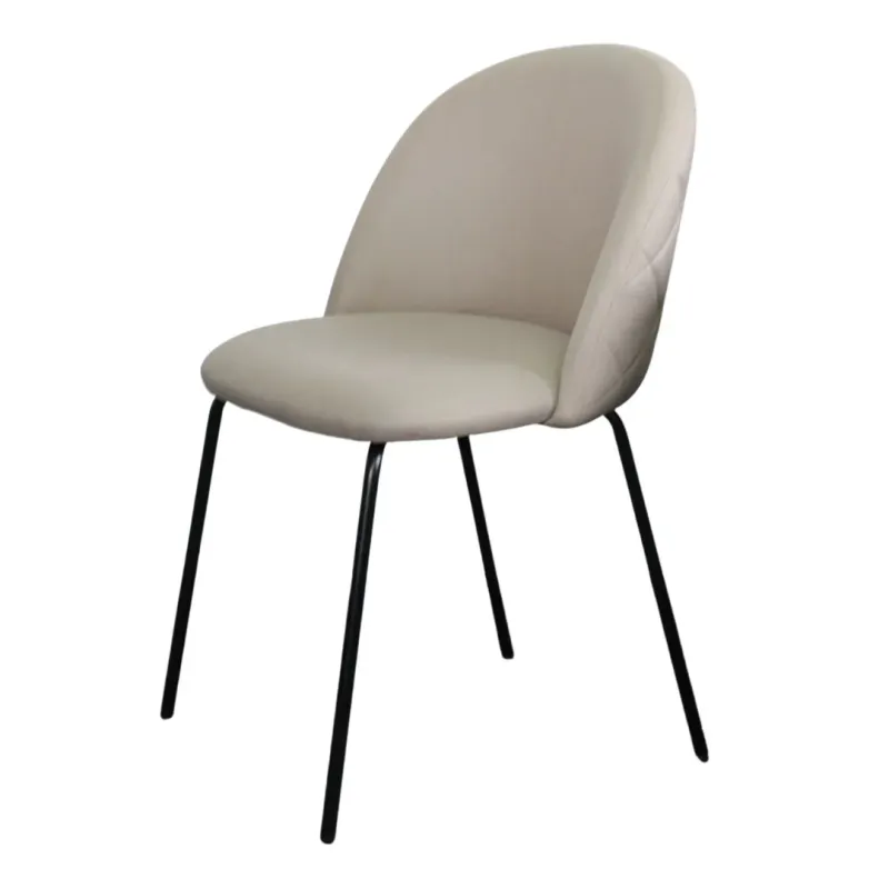 BT Florin Upholstered Black Metal Leg Dining Chair