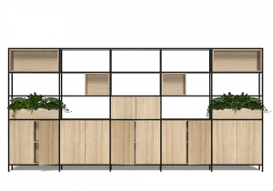 OL Rhodes 12 Door 4 Cubby 5 Bay Welded Storage with 6 Planter Box thumbnail 1