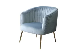 BT Perla Velvet Upholstered Fluted Back Armchair thumbnail 8
