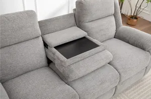 VI Dream 3 Seater Fabric Electric Recliner Lounge with Dropdown Table thumbnail 7