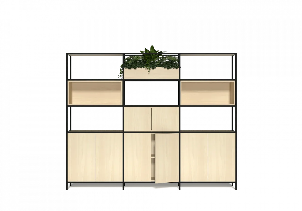 OL Rhodes 8 Door 2 Open Shelf Welded Storage with 3 Planter Box thumbnail 2