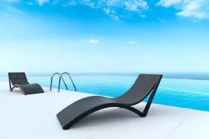 FL Slim Hospitality Stackable Sunlounger with Cushion & Pillow thumbnail 10