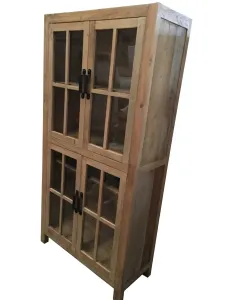 MF Recycled Elm Timber Cabinet with Glass Doors thumbnail 6