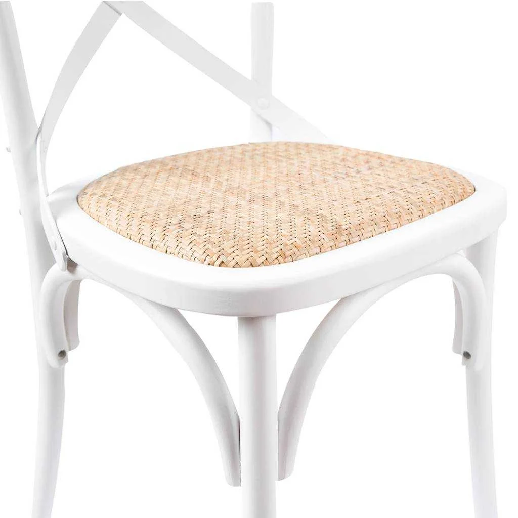 VI Cafe Timber Framed Ratan Seat Dining Chair