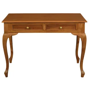 CT Queen Anne Solid Timber 2 Drawer Desk thumbnail 8