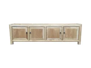 MF Chinese Antique Reproduction Recycled Timber 4-Door Entertainment Unit thumbnail 1