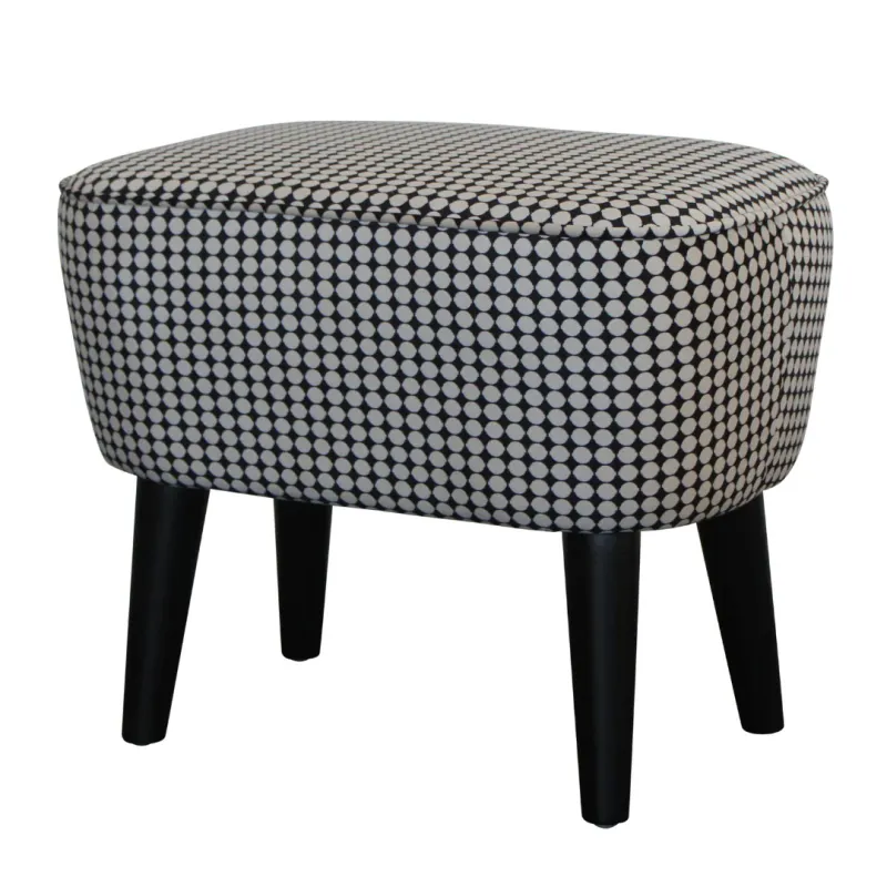 BT Georgia Velvet Upholstered Timber Leg Foot Stool