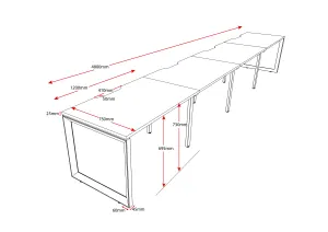 RL Infinity Single Sided Loop Leg System Desk thumbnail 3