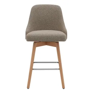 VI Leto Beechwood Legs Fabric Seat Bar Chair thumbnail 2