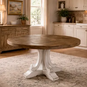 MF Ronde Recycled Elm Timber Round Dining Table thumbnail 9