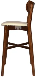 EZ Rialto Light Walnut Stained Solid Timber Framed Barstool thumbnail 3