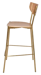 EZ STOOL MARCO BRASS - BLACK - UNUPHOLSTERED thumbnail 9