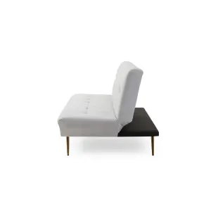 HE Morrison Fabric Upholstered Metal Leg 3 Seater Sofa Bed thumbnail 4