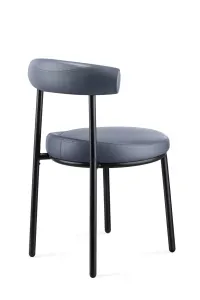 RL Nyx PU Leather Upholstered Black Metal Base Breakout Chair thumbnail 5