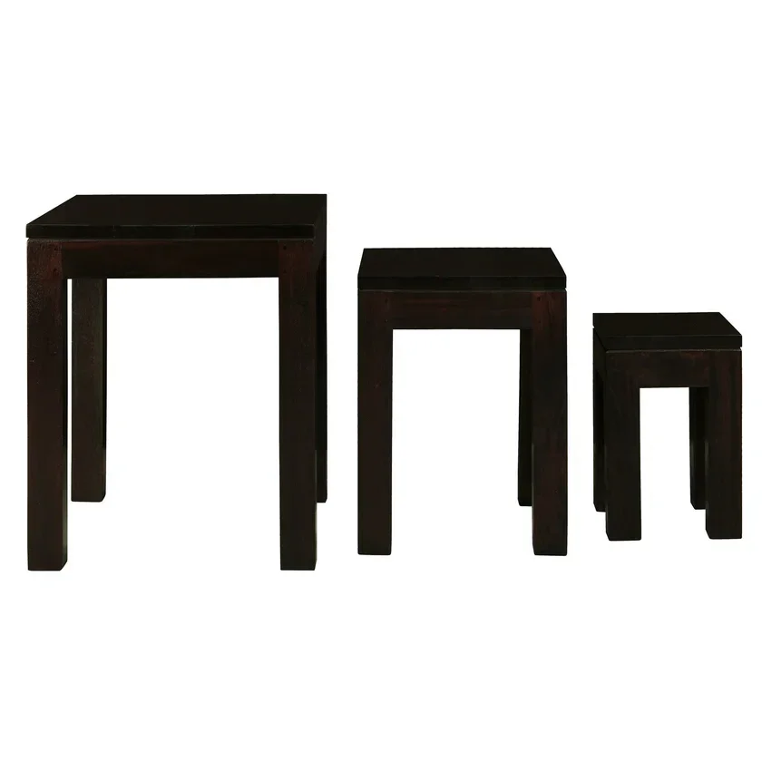 CT Amsterdam Solid Mahogany Timber Nest of Tables