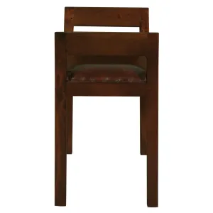 CT Boston Solid Timber Bench with Genuine Leather Seat thumbnail 6