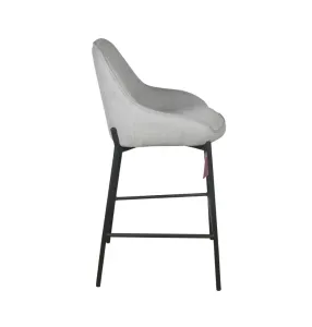 VI Titan Fabric Upholstered Metal Leg Bar Chair thumbnail 3