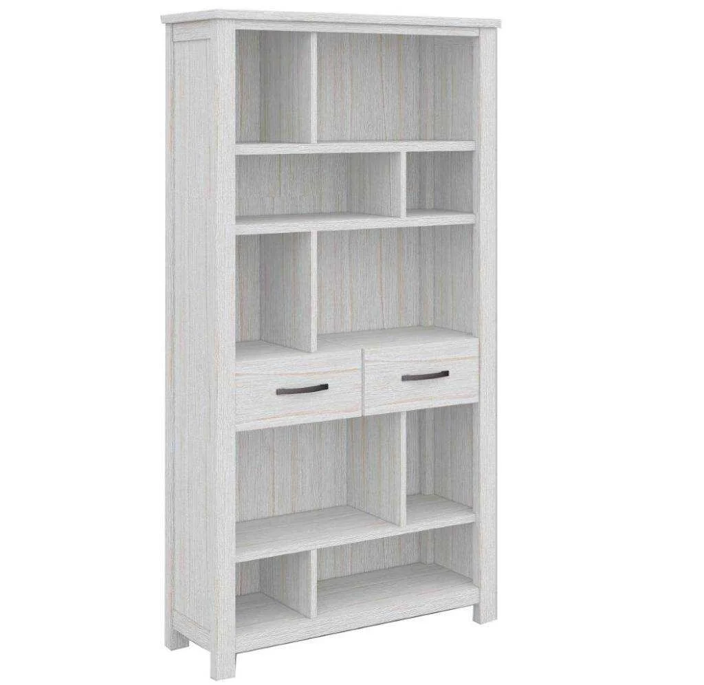 VI Florida Mountain Ash Timber Bookcase with 2 Drawers