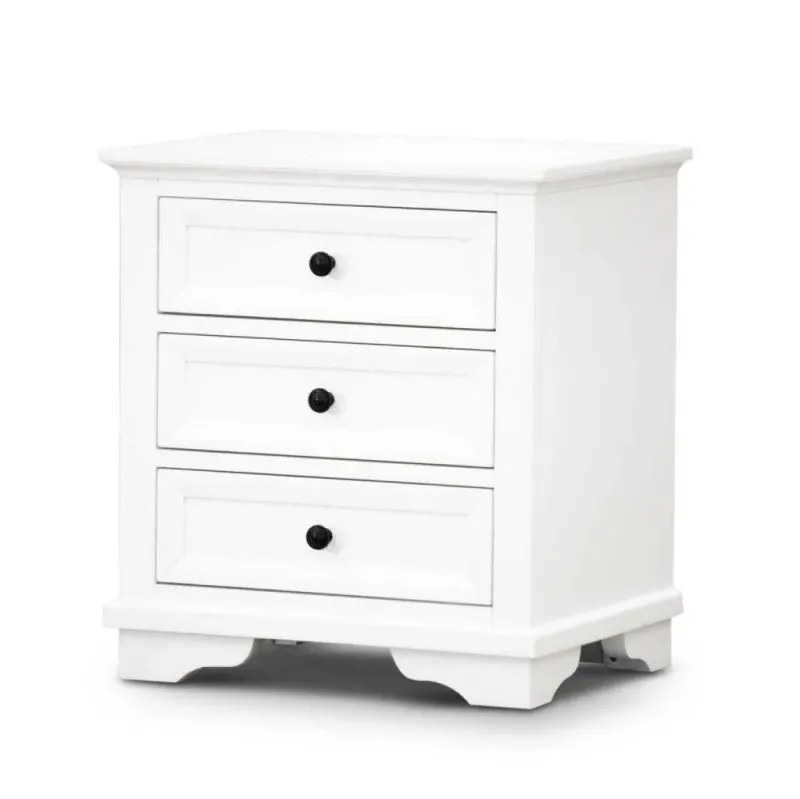 VI Vienna Solid Timber Frame 3 Drawer Bedside