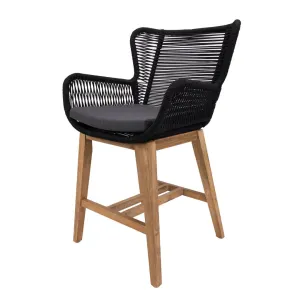 VI Marrakesh Solid Timber Shaded Outdoor Bar Chair with Cushion thumbnail 4