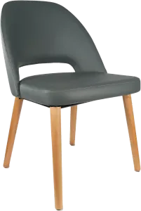 FL Semifreddo Vinyl Upholstered Timber Legs Hospitality Chair thumbnail 1