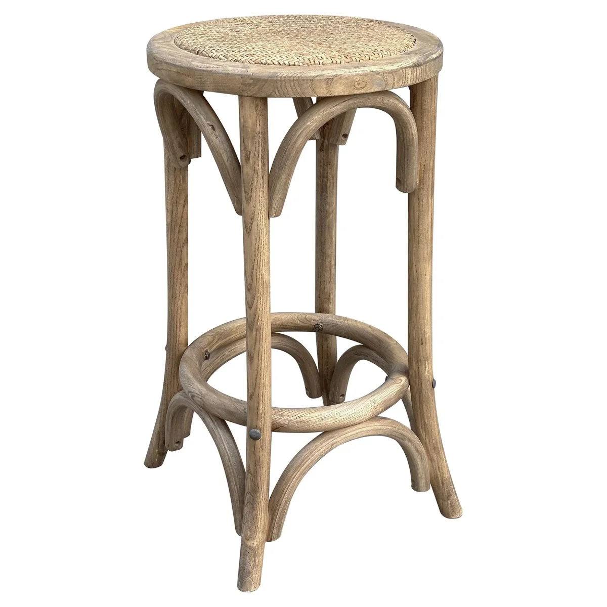MF Rattan Seat Breakfast Stool