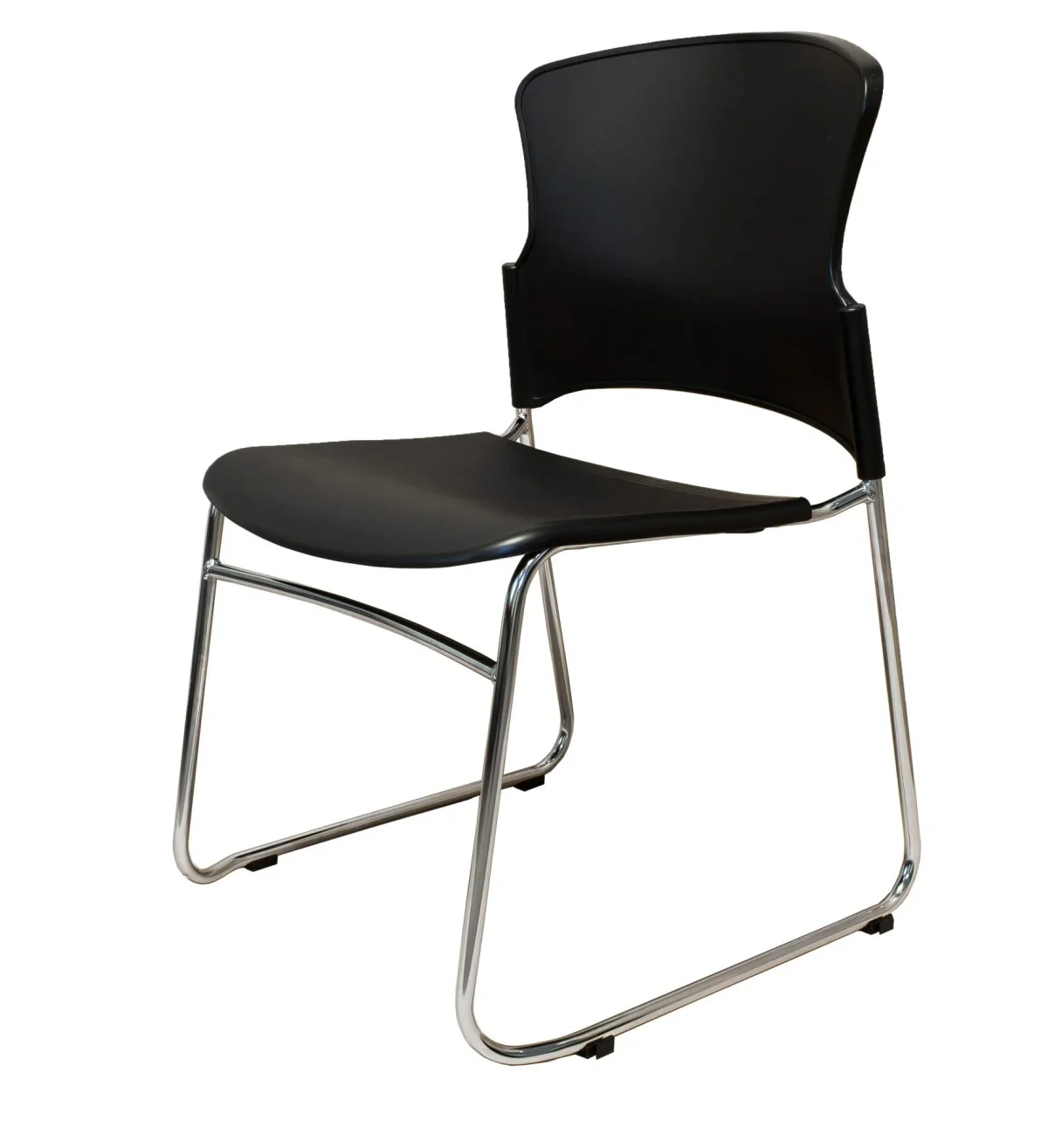 RL Zing Chrome Sled Base Stackable Visitor Armchair