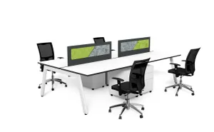 DD Vista Double Sided Workstation For 4 Person with Sonic Screen thumbnail 5