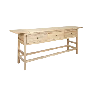 CR Sonoma Solid Timber 3 Drawer Console Table thumbnail 3