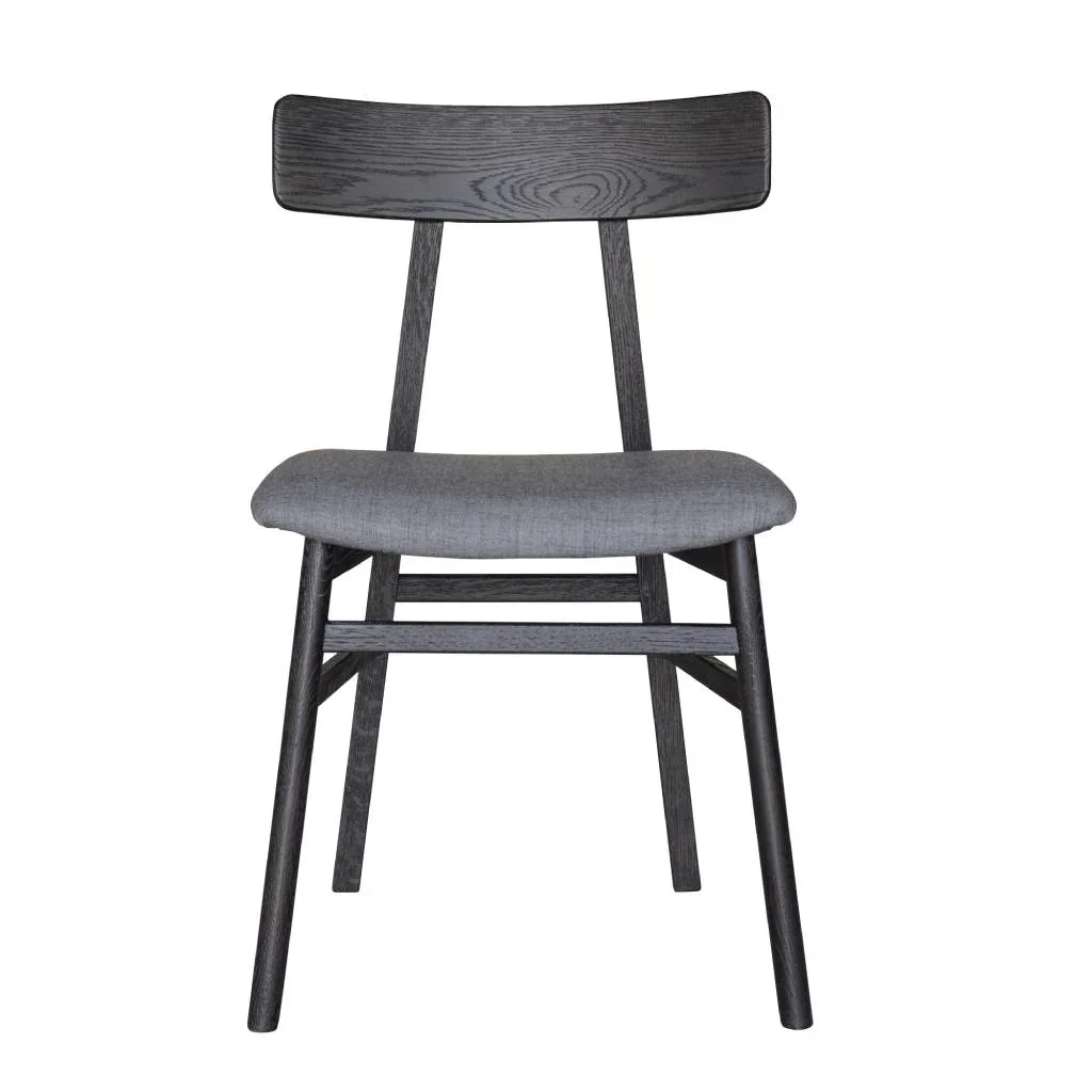 VI Patchwood Solid Timber Fabric Seat Dining Chair