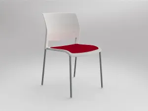 OL Game Upholstered Seat Breakout Chair -4 Legs White Shell thumbnail 9