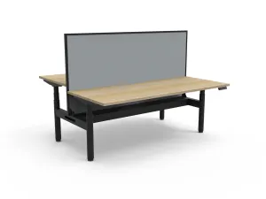 RL Halo Plus Height Adjustable Back to Back 2 User Workstation with SHUSH30 Screen thumbnail 2