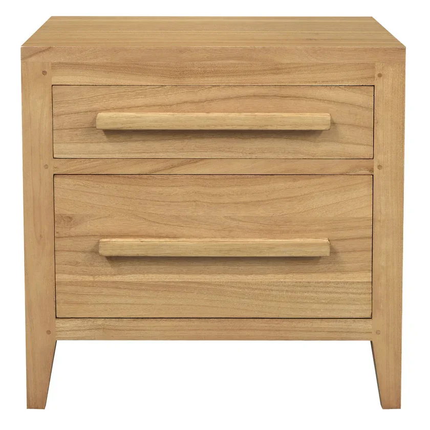 CT Dion Solid Timber 2 Drawer Bedside Table