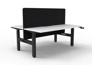 RL Boost Crank 2-User Height Adjustable Workstation with Black Eco Panel Screen thumbnail 12