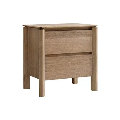 VI Luella Solid Timber 2 Drawer Bedside Table