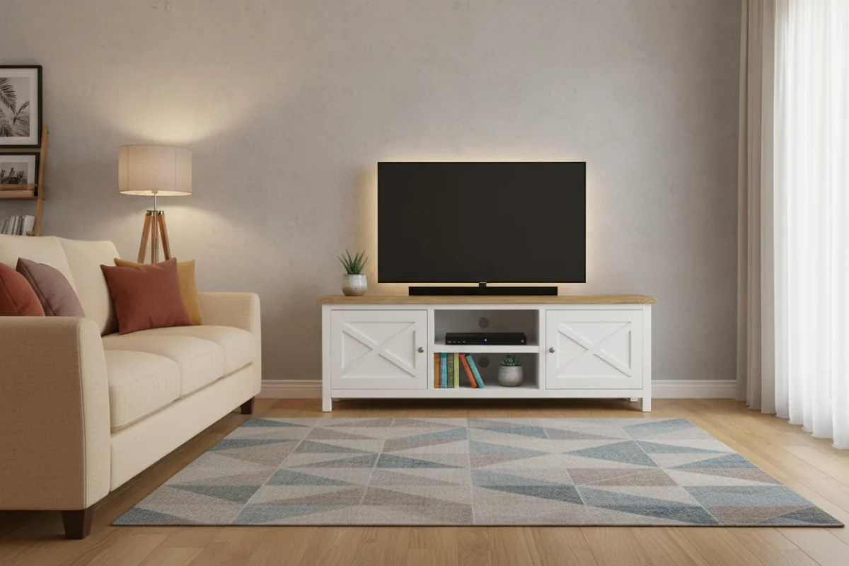VI Shellwood Solid Timber 2 Door 2 Niches TV Unit