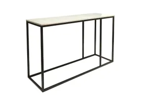 VI Suez Marble Top Metal Leg Console Table thumbnail 1