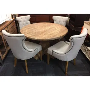 MF Carlos Fabric Upholstered Timber Leg Dining Chair thumbnail 3