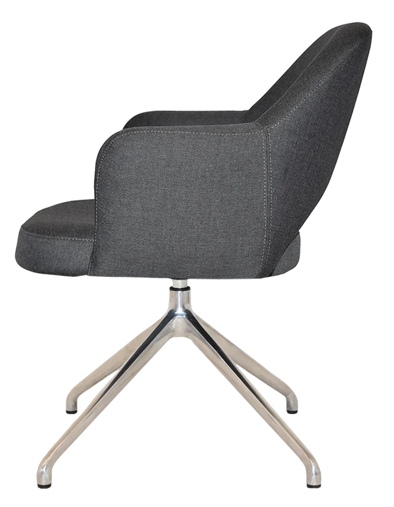 EZ ARM CHAIR ALBURY TRESTLE V2 POLISHED ALUM