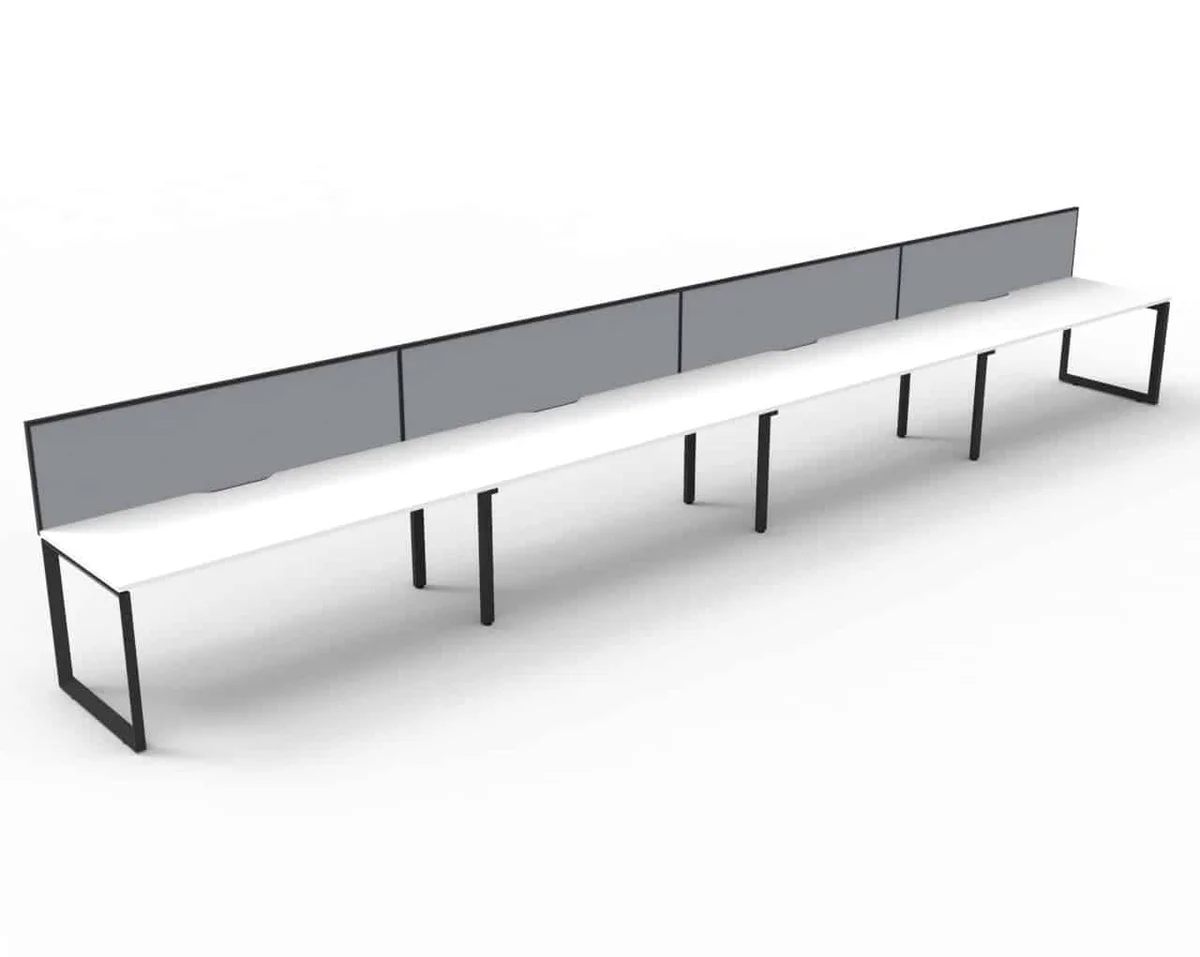RL Infinity Loop Leg Single Sided Workstation with SHUSH30 Screen