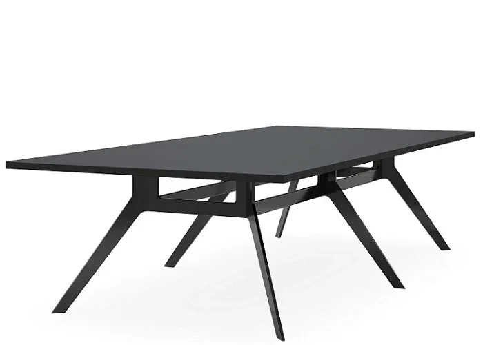 DD Delta Duo Double Span Metal Base Broadroom Table