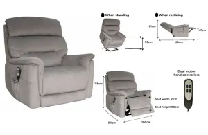 VI Texas XL Fabric Upholstered Dual Motor Lift Chair thumbnail 6