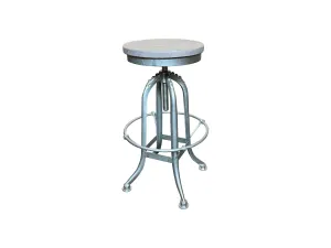 MF Industrial Iron Solid Timber Top Metal Leg Bar Stool thumbnail 2