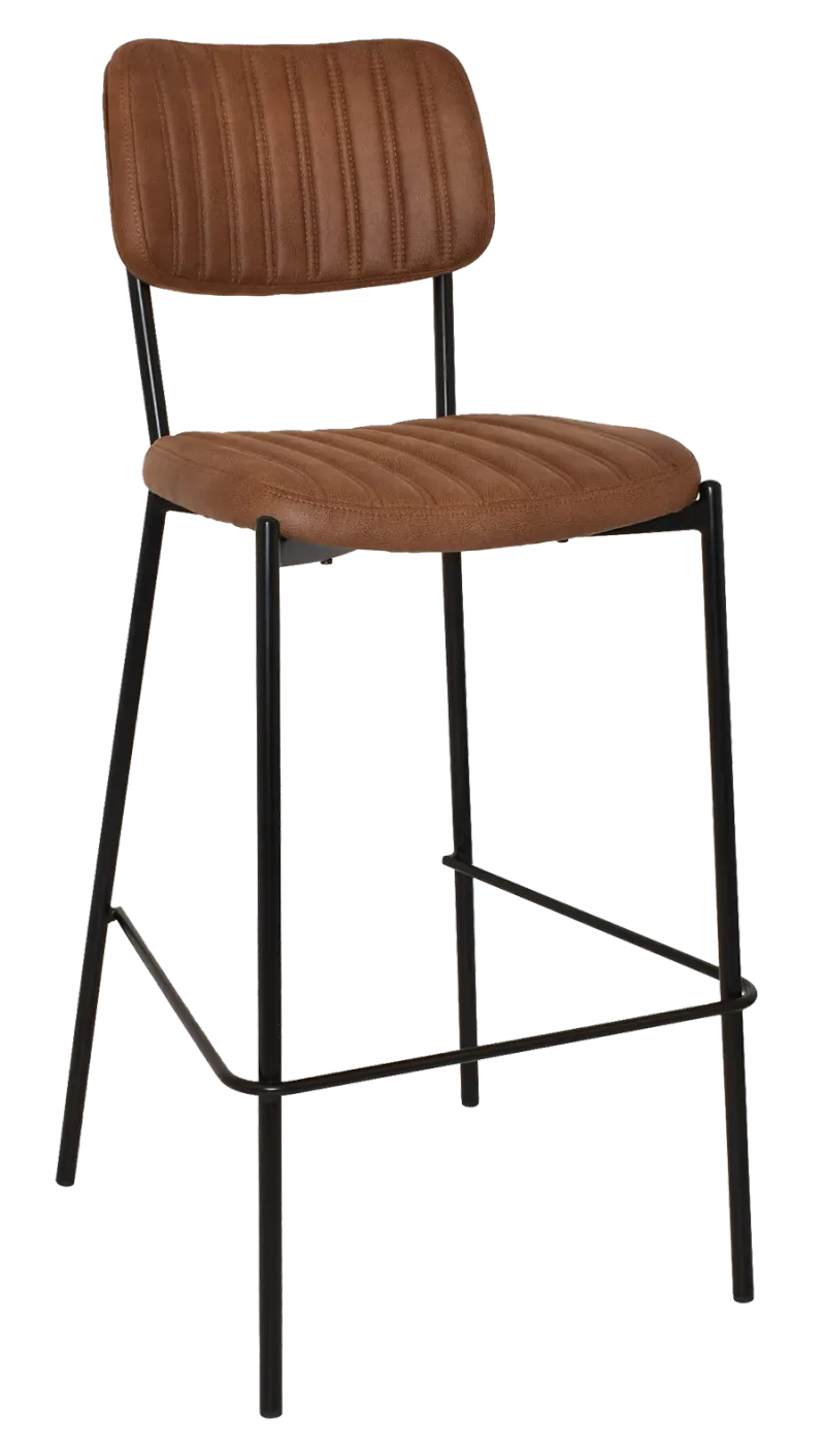 EZ STOOL KANSAS BLACK - EASTWOOD TAN (BACK & SEAT)